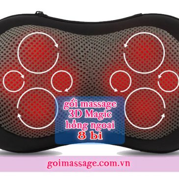 Gối massage hồng ngoại 8 bi  xịn
