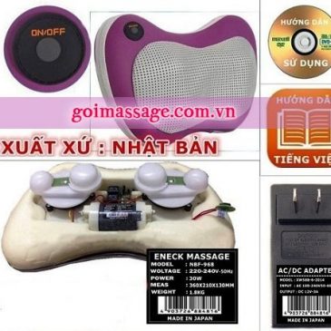 Bán sỉ bán buôn gối massage hồng ngoại  Hokito 4-6-8 bi